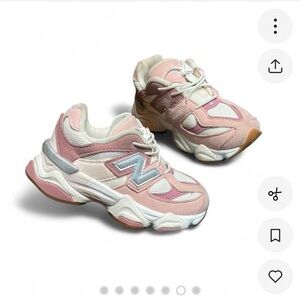 New Balance 9060 Kids Pink and Cream.